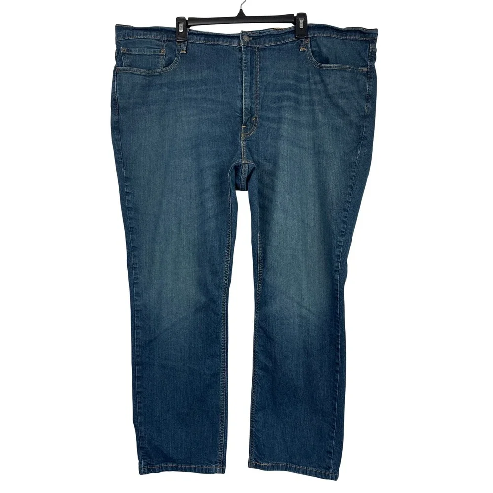 Levis 541 Athletic Fit Mens 48x30 Stretch Cotton Medium‎ Wash Denim Blue Jeans
